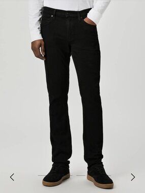 PAIGE | Men's Lennox Jeans | Black Shadow | Slim Stretch Denim | Size = 29